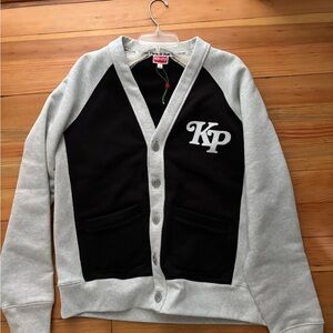 Kenzo Black and Gray Cardigan Sweater